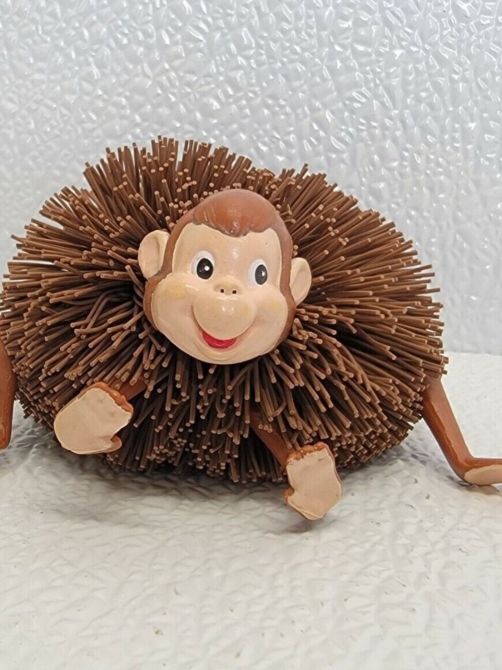 Rare Vintage 1990's KOOSH BALL Critters Animal - Brown Monkey HTF Sensory Toy